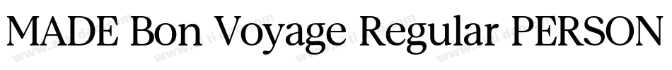 MADE Bon Voyage Regular PERSONAL USE字体转换